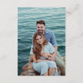 Modern Black and White QR Code Chic Wedding Informatiekaartje (Achterkant)