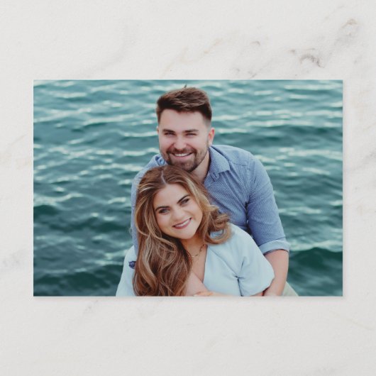 Modern Black and White QR Code Chic Wedding RSVP Kaartje (Achterkant)