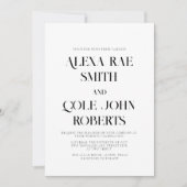 Modern Black and White QR Code Photo Weddenschap Kaart (Voorkant)