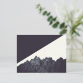 Modern Black and White Rocky Mountain Art Briefkaart (Staand voorkant)