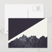 Modern Black and White Rocky Mountain Art Briefkaart (Voorkant / Achterkant)