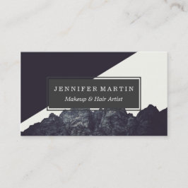 Modern Black and White Rocky Mountain Art Visitekaartje