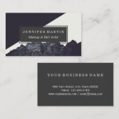 Modern Black and White Rocky Mountain Art Visitekaartje (Voorkant / Achterkant)