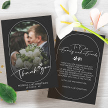 Modern Black and White Script Photo Wedding