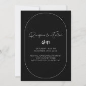Modern Black and White Script Photo Wedding Save The Date (Achterkant)
