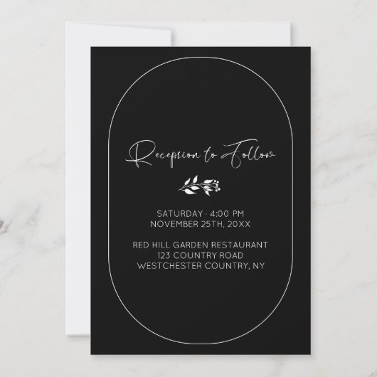 Modern Black and White Script Photo Wedding Save The Date (Achterkant)