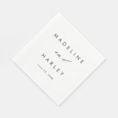 Modern Black and White Script Wedding Servet (Hoek)