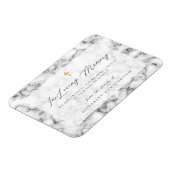 Modern Black and White Simple Faux Cross Memorial Magneet (Linkerzijde)