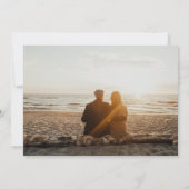 Modern Black and White Simple Photo The Wedding Save The Date (Achterkant)