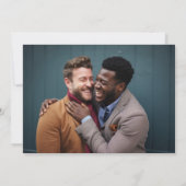 Modern Black and White Simple Photo The Wedding Save The Date (Achterkant)