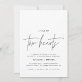 Modern Black and White Simple Photo Wedding Kaart (Achterkant)