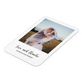 Modern Black and White Simple Photo Wedding Magneet (Linkerzijde)