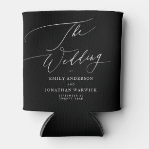 Modern Black and White Simple Wedding Blikjeskoeler