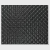 Modern Black and White Snowflake Pattern Cadeaupapier (Vlak)