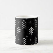 Modern Black and White Snowflakes Pattern Coffee M Koffiemok (Center)