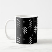 Modern Black and White Snowflakes Pattern Coffee M Koffiemok (Links)