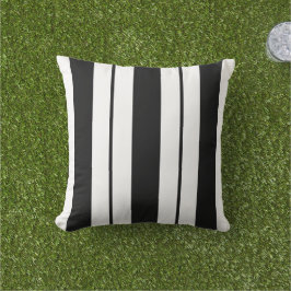 Modern Black and White Square Buitenkussen