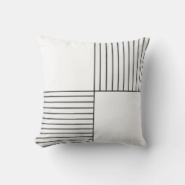 Modern Black and White Squares Sierkussen