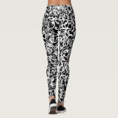 Modern Black and White Squiggles Leggings (Achterkant)