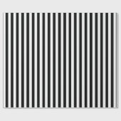 Modern Black and White Stripe Holiday Cadeaupapier (Vlak)