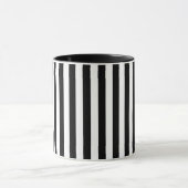 Modern Black and White Striped Combo Mug Mok (Midden)
