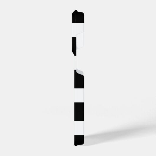 Modern Black and White Striped iPhone Hoesje (Linkerkant)