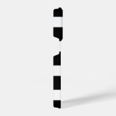 Modern Black and White Striped iPhone Hoesje (Rechterkant)