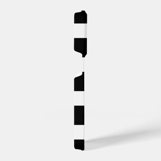 Modern Black and White Striped iPhone Hoesje (Rechterkant)