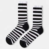 Modern Black and White Stripes Sokken (Links)