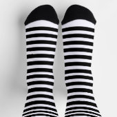 Modern Black and White Stripes Sokken (Top)