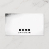 Modern Black and White Sword Tattoo Artist Visitekaartje (Achterkant)