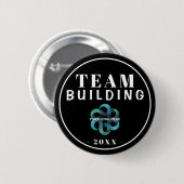 Modern Black and White Team Building Logo Button (Voorkant /achterkant)