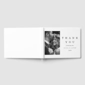Modern Black and White Typography Photo Wedding Gastenboek (Volledig)
