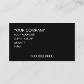 Modern Black and White  Visitekaartje (Achterkant)