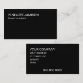 Modern Black and White  Visitekaartje (Voorkant / Achterkant)