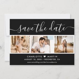 Modern Black and White Wedding 4 Save The Date