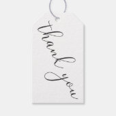 Modern Black and White Wedding Bedankt Cadeaulabel (Voorkant)