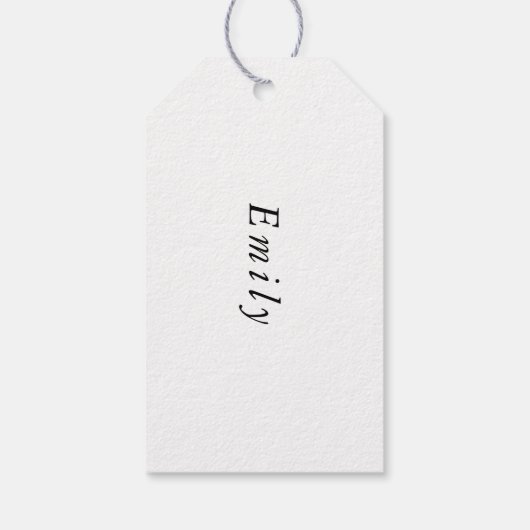 Modern Black and White Wedding Bedankt Cadeaulabel (Achterkant)