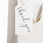 Modern Black and White Wedding Bedankt Cadeaulabel