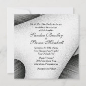 Modern Black and White Wedding Invitation Kaart (Voorkant)