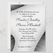 Modern Black and White Wedding Invitation Kaart (Voorkant)