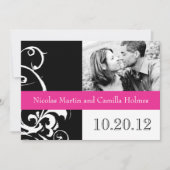 Modern Black and White Wedding Invitation Save The Date (Voorkant)