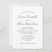 Modern Black and White Wedding Kaart (Voorkant)