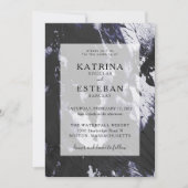 Modern Black and White Wedding Kaart (Voorkant)