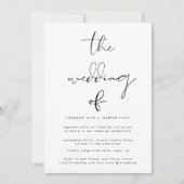Modern Black and White Wedding Kaart (Voorkant)