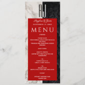 Modern Black and White Wedding Menu (Voorkant)