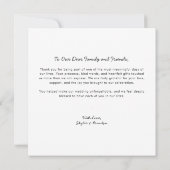 Modern Black and White Wedding Photo Square Bedankkaart (Achterkant)