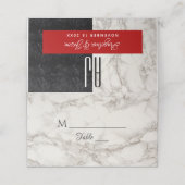 Modern Black and White Wedding Plaatskaartje (Buitenkant ongevouwen)