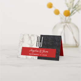 Modern Black and White Wedding Plaatskaartje