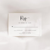 Modern Black and White Wedding RSVP Kaartje
